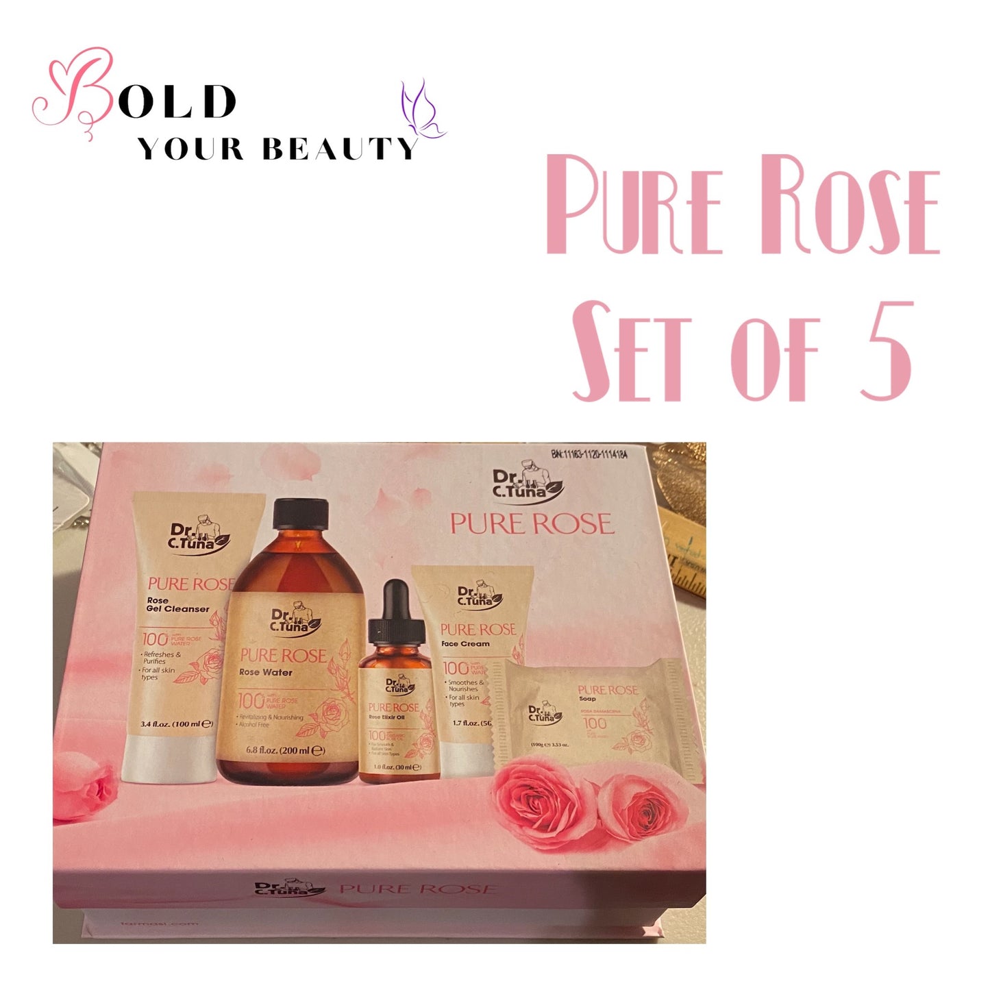 Skincare Regimen-Pure Rose | Dr. C. Tuna | Farmasi Set of 5 PCS
