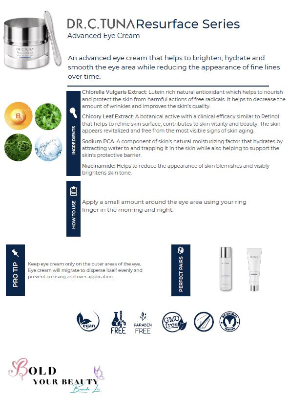 Resurface Advanced Eye Cream | Dr. C. Tuna | Farmasi