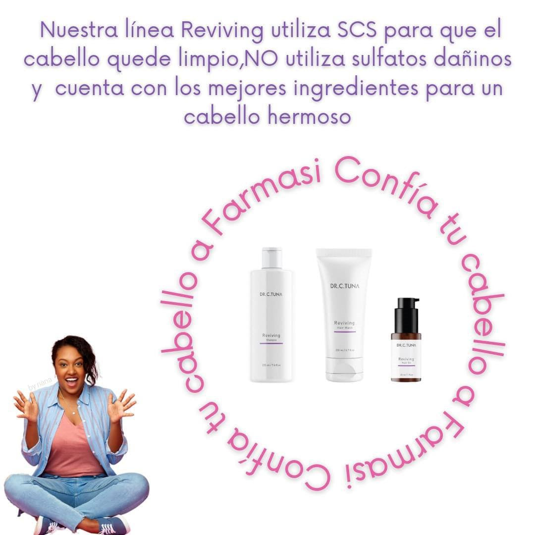 Reviving Shampoo - Hair Mask | (Garlic) | Dr. C. Tuna | Farmasi | Set of 2