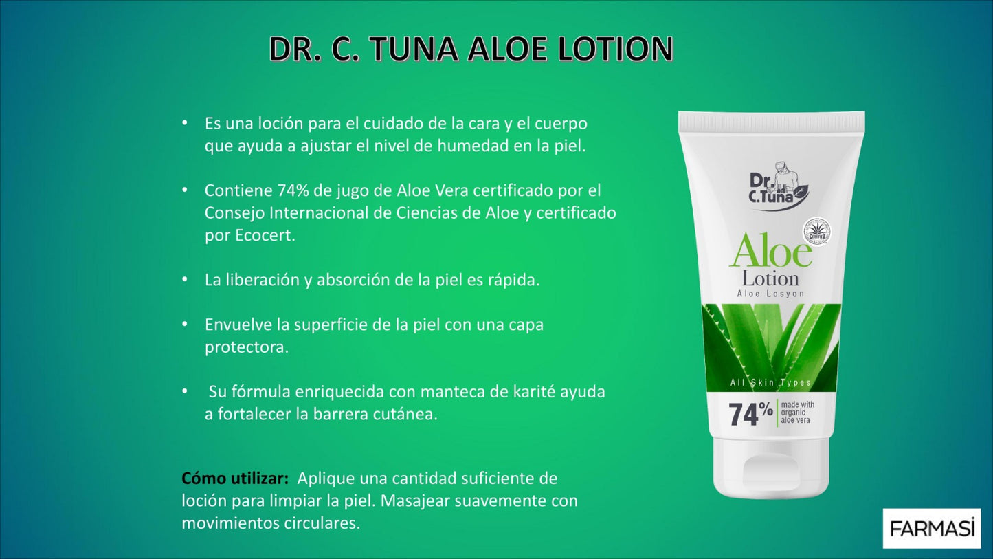 Aloe Vera Lotion | Dr. C. Tuna | Farmasi 3.4 Fl. oz.