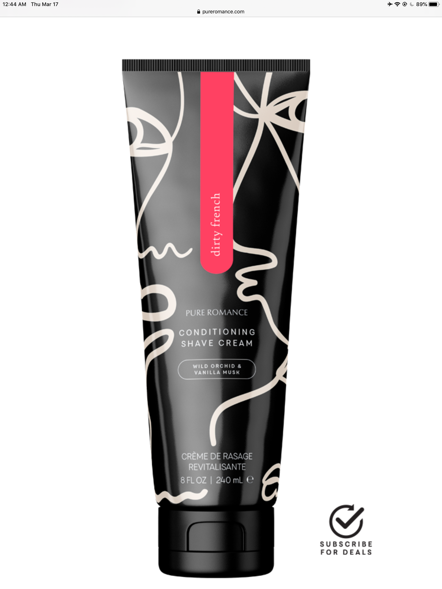 Shave Cream (Coochy) Various Fragrances |  Pure Romance