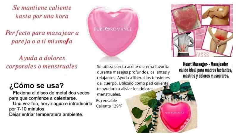 Heart Massager New Color Violet | Corazón Pure Romance Nuevo Color Violeta