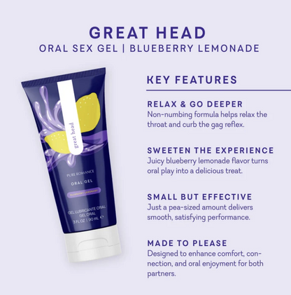 Great Head | Blueberry Lemonade Flavor | Pure Romance