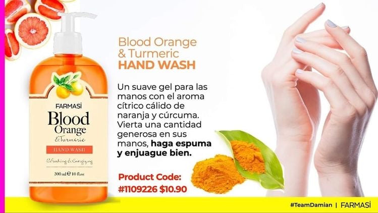 Blood Orange & Turmeric Hand Wash | Farmasi
