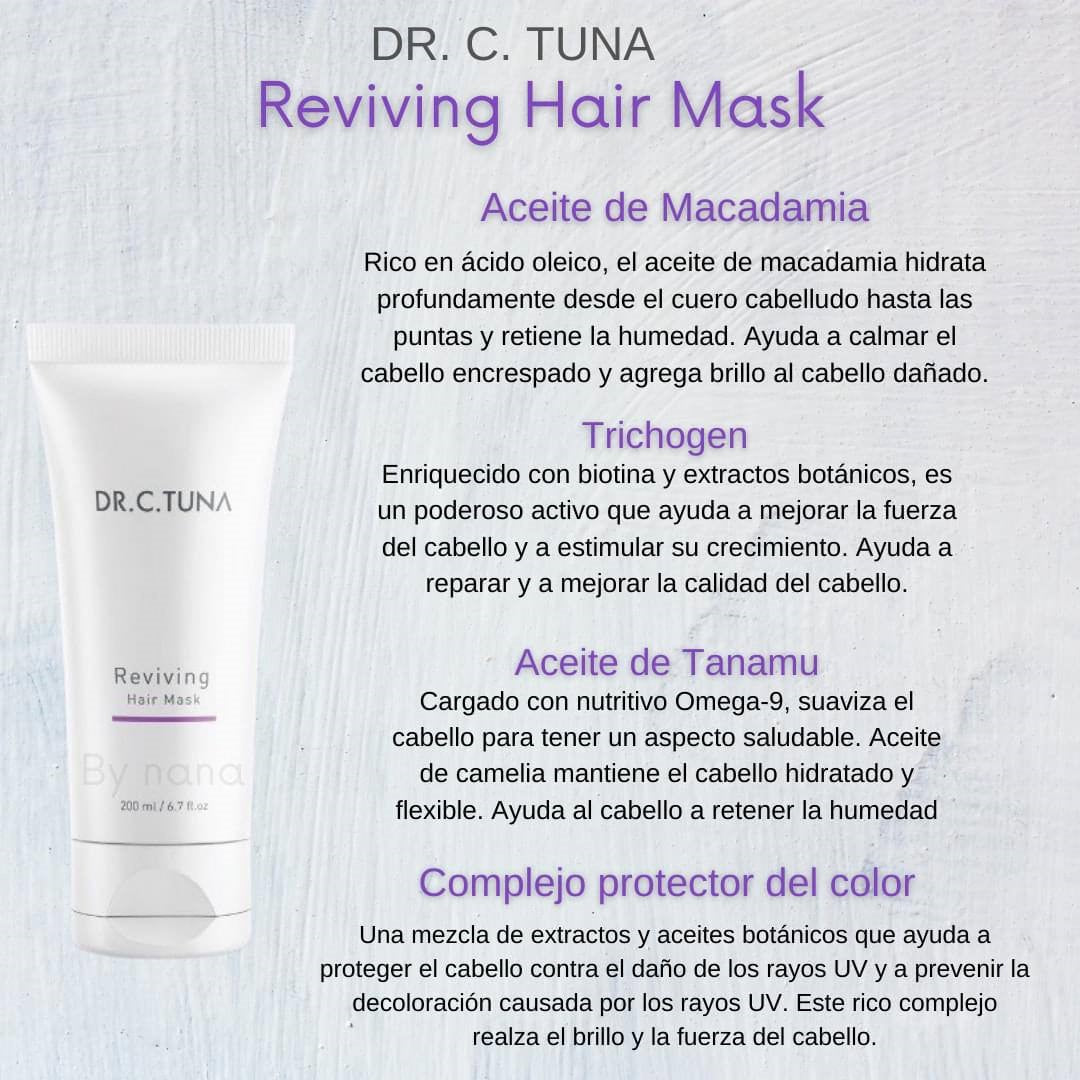 Reviving Shampoo - Hair Mask | (Garlic) | Dr. C. Tuna | Farmasi | Set of 2
