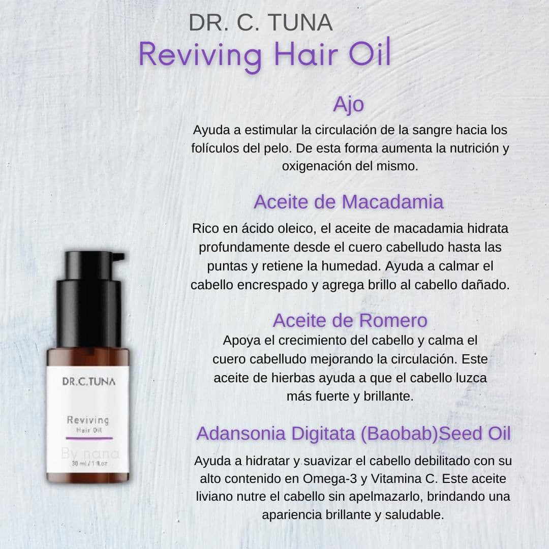 Reviving Shampoo - Hair Oil | (Garlic) | Dr. C. Tuna | Farmasi | Set of 2