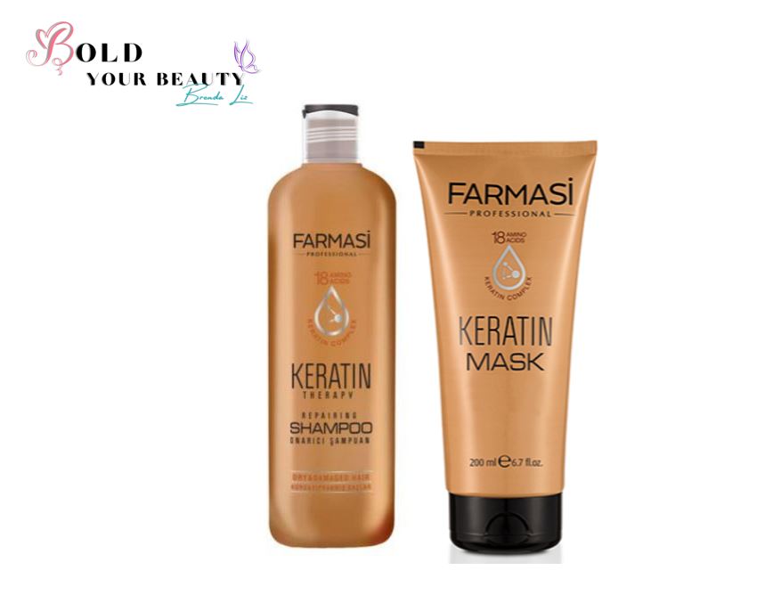 Keratin Shampoo and Conditioner Mask | Regular Size Bundle | Farmasi