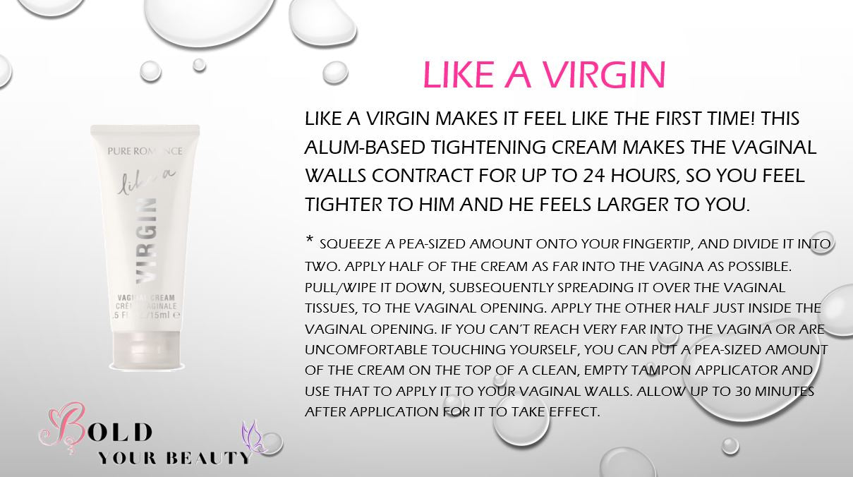 Like A Virgin Vaginal Tightening Cream - Sealed - New Packaging | Pure Romance