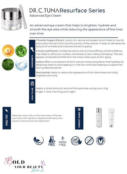 Resurface Advanced Eye Cream | Dr. C. Tuna | Farmasi